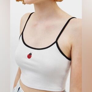 BERSHKA ladybird top, size XS